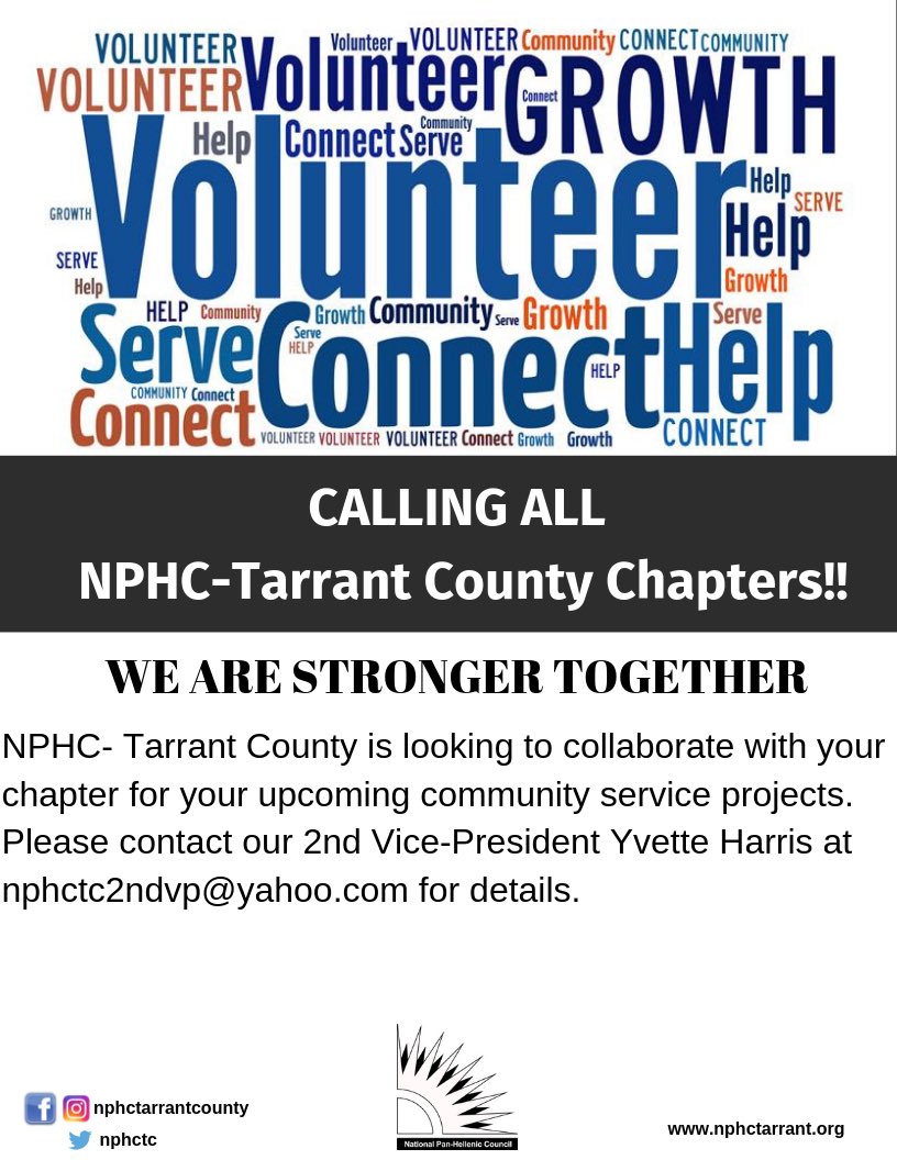 NphcTC's tweet photo. Take a looks at what’s happening in Tarrant County #nphctcstrongertogether https://t.co/UVMhyWCSUo