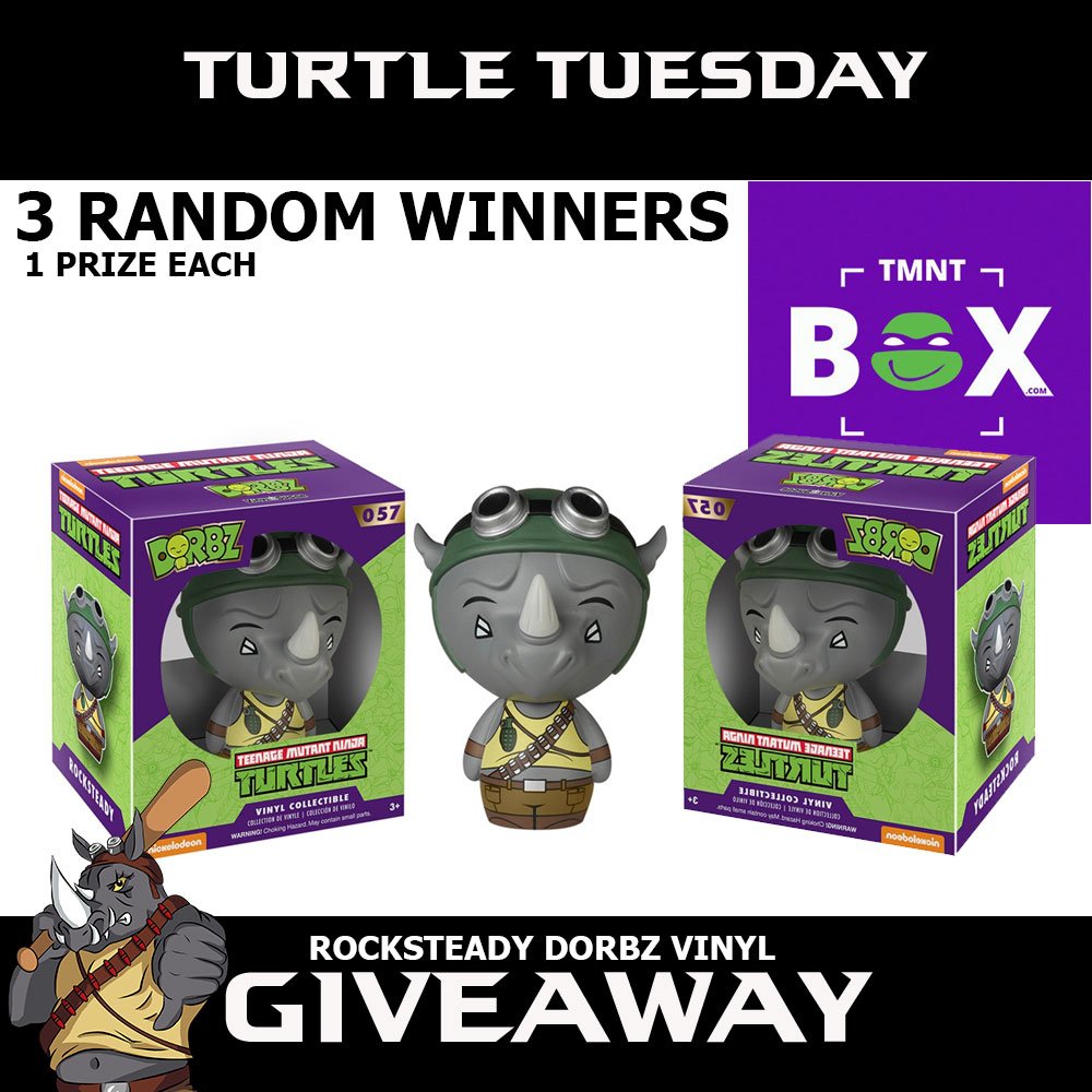 TMNTBox's tweet image. Comment or post with the hashtag #TurtleTuesday for your chance to win a Rocksteady Dorbz Vinyl. Winners will be chosen on April 30th, one winner from Facebook, Twitter &amp;amp; Instagram each. #tmntbox
Visit tmntbox.com/shop for great deals on our TMNT books! #WorldBookDay