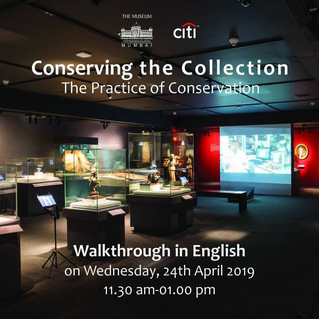 CSMVSmumbai's tweet image. Madniya Mozawala &amp;amp; Nivedita Dhage #Conservators at @CSMVSmumbai give #walkthrough of Conserving The Collection #exhibition taking participants through various processes involved in #conservation of objects showcased in the exhibition
Register via email - artconservation@csmvs.org