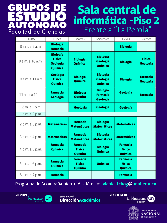 BogDirAcad's tweet photo. #GruposDeEstudioAutónomo 
Nuevo espacio abierto para estudiantes de la Facultad de Ciencias.
@FCienciasUNALco 
Los esperamos https://t.co/2TrcQorzJn