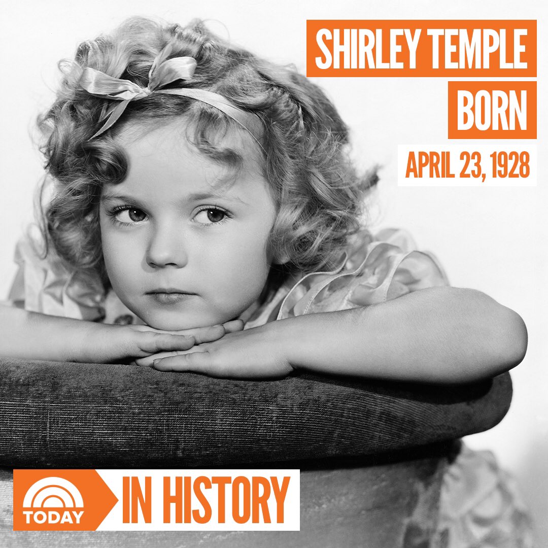 TODAYGraphics's tweet image. On this day in 1928, actress Shirley Temple was born. The beloved child star appeared in over a dozen films and was later appointed the U.S. Ambassador to Czechoslovakia.