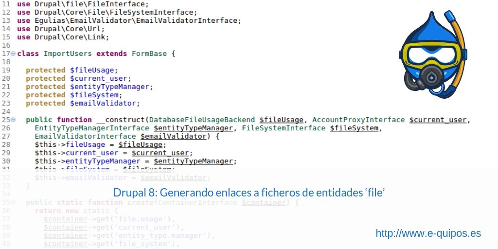 equiposEs's tweet photo. Nueva entrada de #blog dedicada a la generación de enlaces a los ficheros que representan las entidades #file en #drupal8 independientemente del sistema de ficheros utilizado (público o privado). Disfrutarlo!!!!! #drupal #entities #entity #codesnippet #api
https://t.co/8MvGjlJYv3 https://t.co/3QggxPSe17