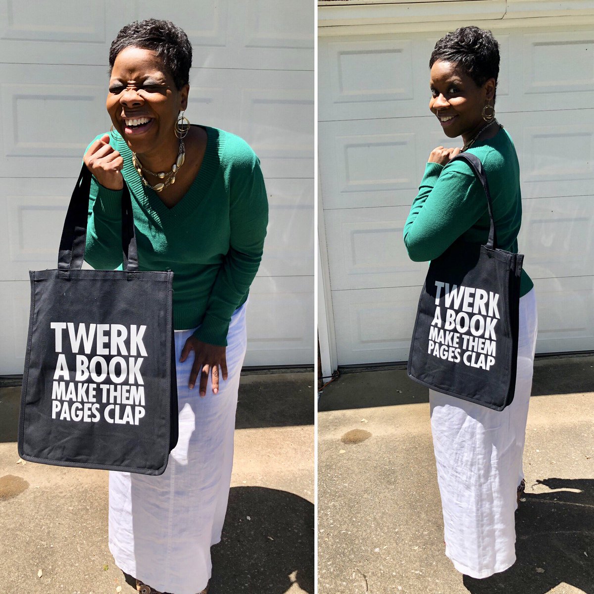 denisemose's tweet photo. The coolest tote I ever received! Thank you TEES IN THE TRAP! Arsha Jones ❤️U! Please visit her on Instagram! #TeesInTheTrap #SmartChicks #CoolMerch #RockingThis #WritersLife 📚 📖 👓 📝 @teesinthetrap @arshajones @Essence @BLACKGIRLSROCK @BoF @people @WritersDigest @HBCUDigest https://t.co/IECNm5rs4t