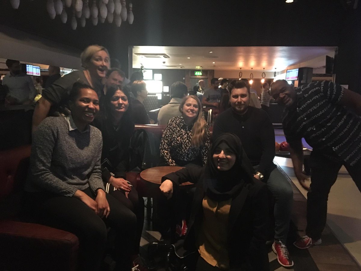 DevoteamUK's tweet photo. Bowling + @DevoteamUK = Dan King making us all realise we shouldn't leave our day jobs! Well done to Olive Brady for organising a great night's fun recently at #AllStarLanes on Brick Lane for colleagues to eat, drink and bowl down some pins. Magic! #DigitalTransformakers https://t.co/3Oi2UKHA4r