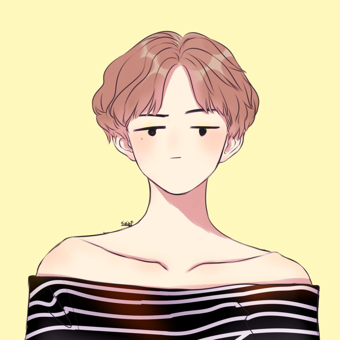 😂😂😂宝贝衣服剪太大 可以做一字肩了😂 #Yugyeom