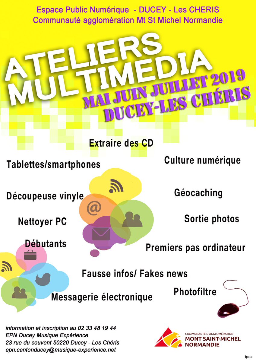 epnducey's tweet photo. le programme des #ateliersmultimédia de l'EPN de Ducey les Chéris. https://t.co/zDvKPxJGjL https://t.co/OTW7XOfaPk