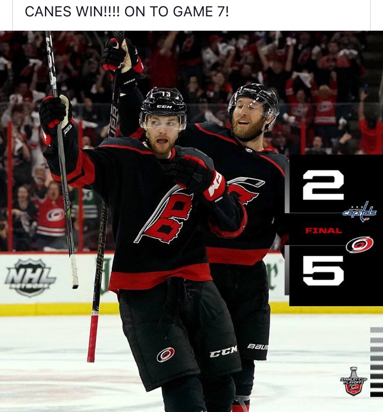 Wear those Hurricanes socks, jerseys, hats or red, white and black clothing to support our AMAZING Canes as they play The Capitals in Game 7 tomorrow night!!! #CarolinaHurricanes #NHLPlayoffs #StanleyCupPlayoffs2019