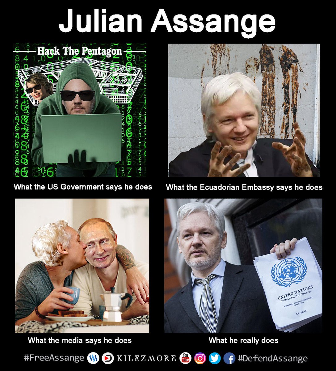 Kilez More 🕊️ (@kilezmore) on Twitter photo 🕊 FREE ASSANGE ✌ DEFEND HUMAN RIGHTS ✊
#FreeAssange #FreeJulianAssange #DefendAssange
#NoUSExtradition #BringJulianHome
#FreePress #FreeManning #FreeChelseaManning #FreeJulianAssange
#SupportWikileaks #FreedomOfSpeech <a href="/WLArtForce/">WikiLeaks Art ⌛</a> 🕊 FREE ASSANGE ✌ DEFEND HUMAN RIGHTS ✊
#FreeAssange #FreeJulianAssange #DefendAssange
#NoUSExtradition #BringJulianHome
#FreePress #FreeManning #FreeChelseaManning #FreeJulianAssange
#SupportWikileaks #FreedomOfSpeech <a href="/WLArtForce/">WikiLeaks Art ⌛</a>