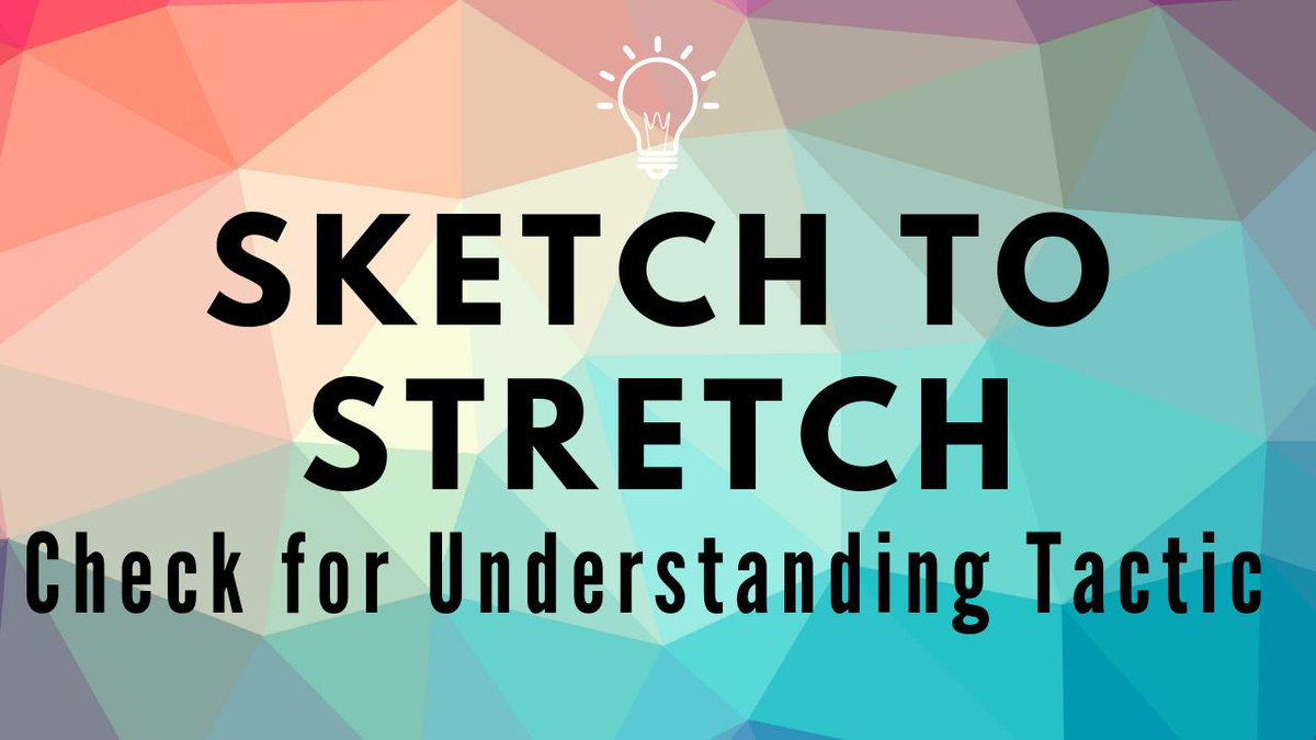 swplains's tweet image. New video upload! Sketch to Stretch is a #CheckingForUnderstanding tactic from our new book! See @BonnieAustin18 explain &amp;amp; incorporate this great strategy on our YouTube Channel! youtu.be/_C9K58v5Mrc