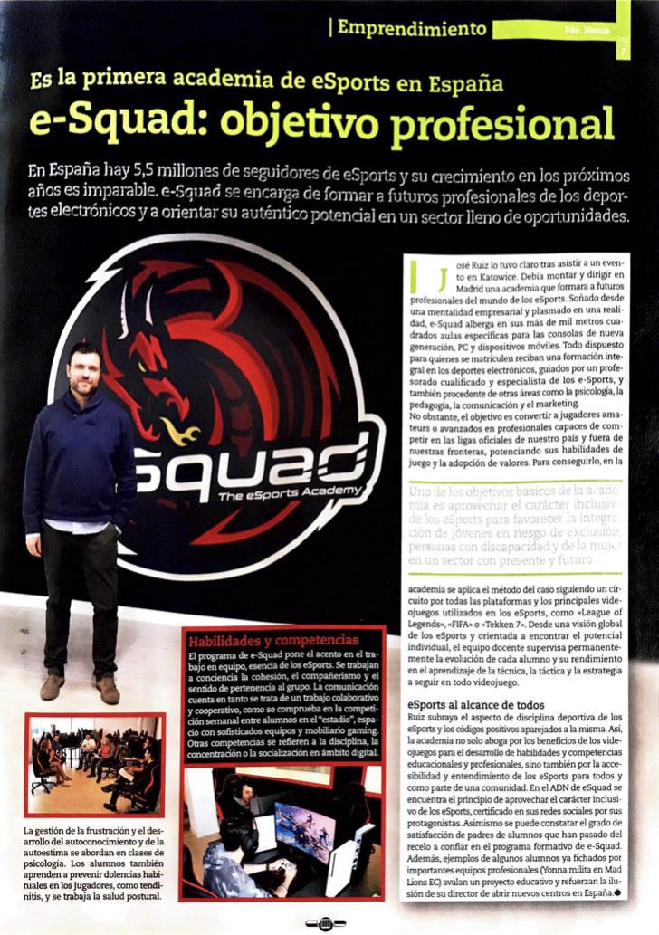 Hoy hemos recibido el ejemplar de Abril-Mayo 2019 de <a href="/Megaconsolas/">Megaconsolas</a> con una agradable sorpresa en su interior.

Gracias a todo el equipo por dedicarnos esta página en su revista. Fue un placer recibiros en nuestra escuela.

#eSquadAcademy #SomosNijas