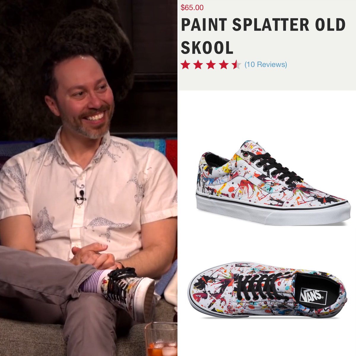 vans old skool paint splatter