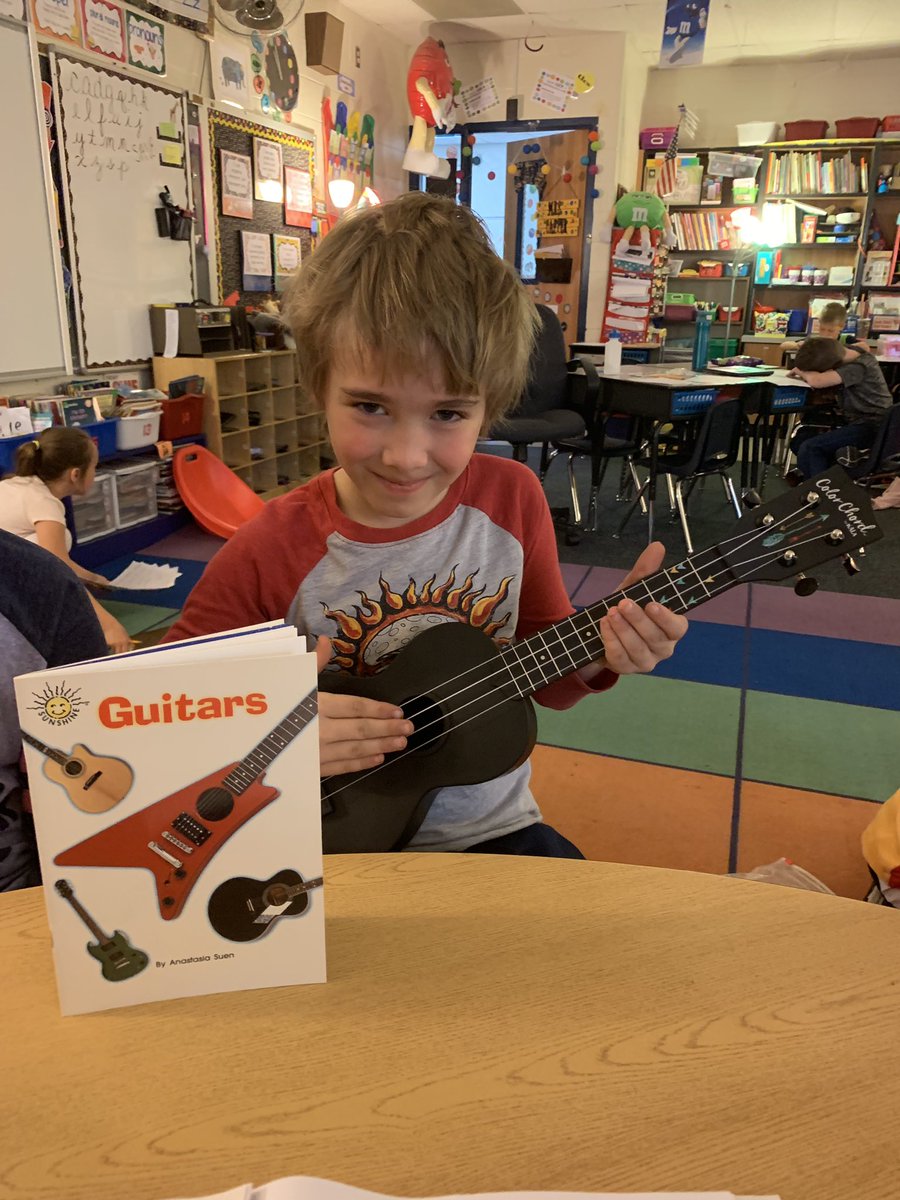 capper2teach's tweet image. Read a book about guitars and broke out the ukulele with the kids. @helloemilyarrow