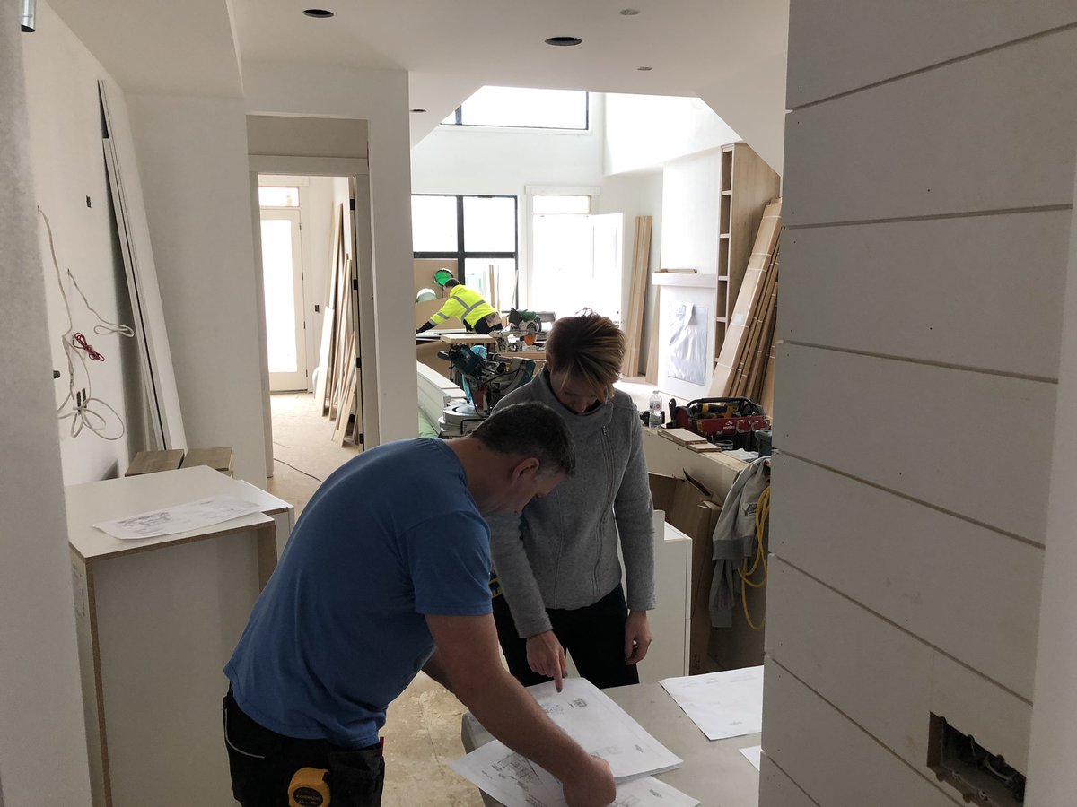 ClassicKitCab's tweet image. It’s cabinet install week at the Stampede Rotary Dreamhome by @HomesByAviYYC. Very excited to be a part of it. Can’t wait to see it done and all dressed up!