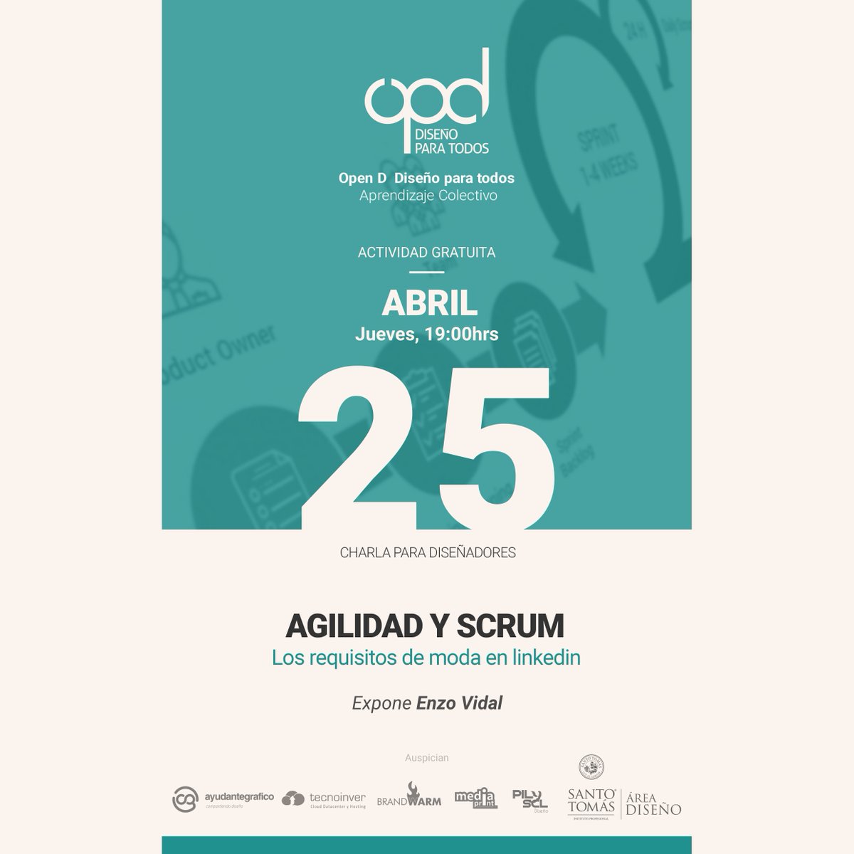 OpenD_'s tweet image. CHARLA » Agilidad y SCRUM, los requisitos de moda en linkedin 
Regístros Abiertos bit.ly/scrum-opd
Este Jueves 25 desde las 19hrs #charla #scrum #Agilidad #Opend #opd