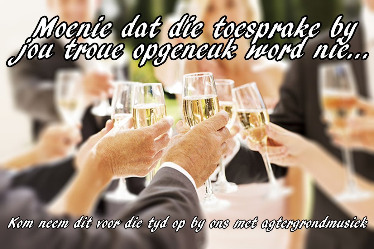 As jy skielik 'n padda in die keel kry, kan jy deur jou trane vir die DJ beduie om play te druk om jou deurdagte, foutlose toespraak oor die klanksisteem te speel. Jy kan dan 'n tree vorentoe neem en die applous oor jou laat spoel. Kontak ons om jou te record