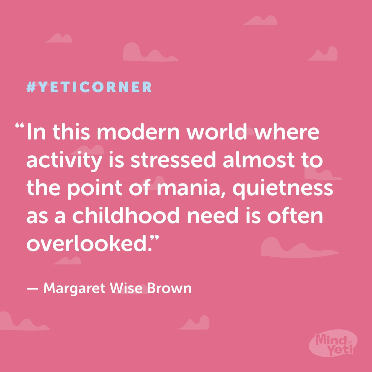 MindYeti's tweet photo. Kids crave quiet just as much as they crave activity. Give them both with #mindfulness and Mind Yeti. #MargaretWiseBrown #GoodNightMoon #YetiCorner #MindYeti https://t.co/U2oC3Ez2X2
