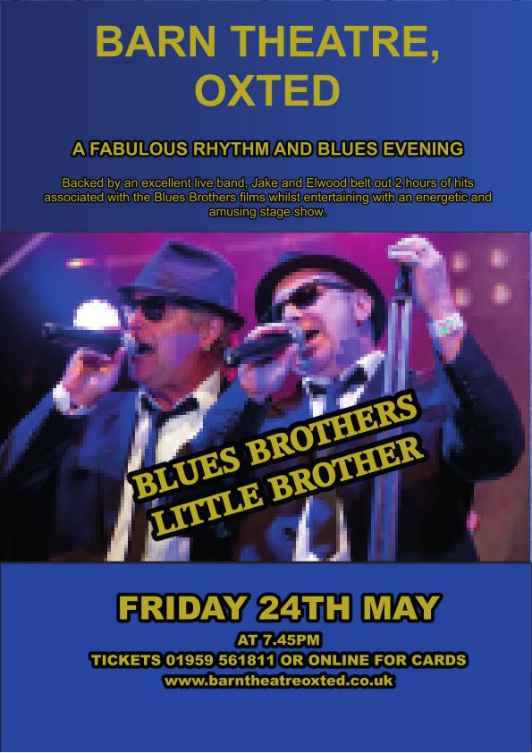 Like the Blues Brothers? Then come and see Blues Brothers Little Brother, a 12 piece Blues Brothers tribute band in an energetic and amusing stage show on 24/05 at 7.45pm 01959561811  barntheatreoxted.co.uk  #BarnOxted