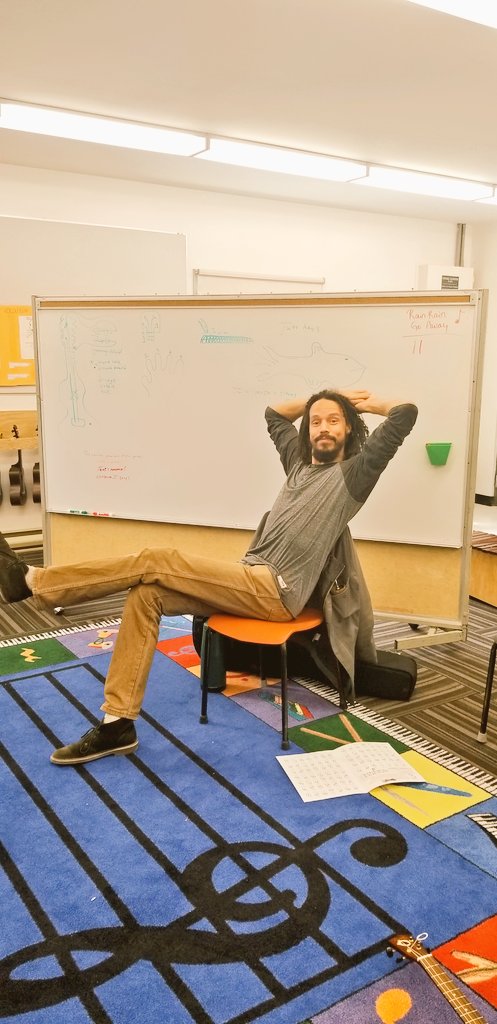 hutchCMS's tweet photo. "Professor" David is here today to lead us in some ukulele workshops in our music classes today! #badgerpride https://t.co/uoKsi5AeoT