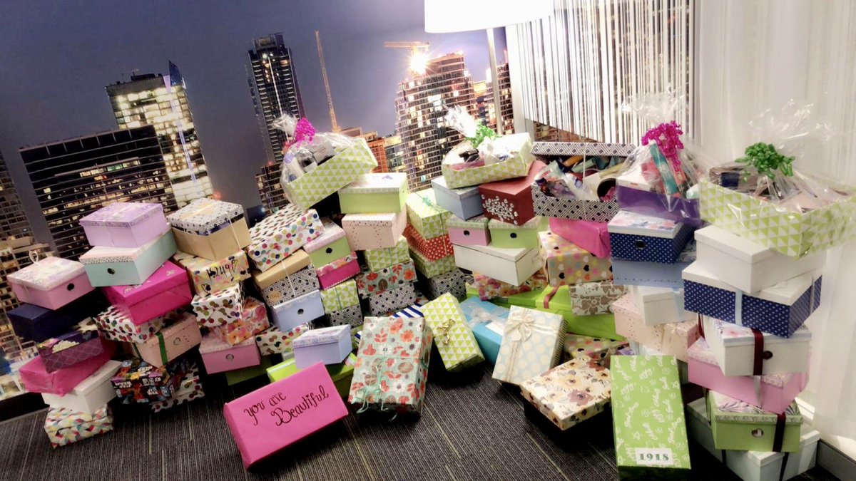 Successful ShoeBox project TE! Excited to deliver 81 boxes to Amelia house, truly an amazing cause to be apart of. #ShoeBoxProject <a href="/KathyGennaro_TD/">Kathy Gennaro</a> @ChrisStamper_45