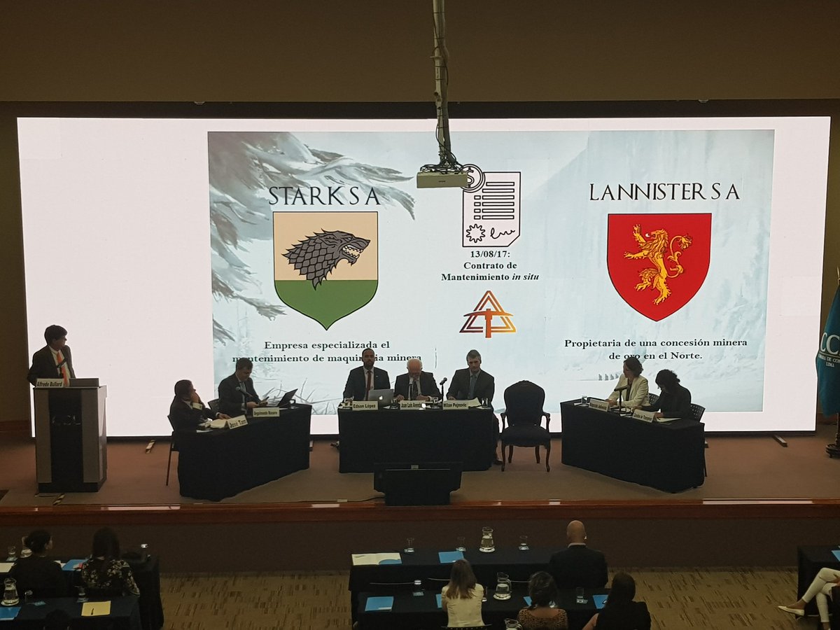 CBorrador's tweet photo. Empieza el #mood #arbitral teniendo como inspiración #Got 
#25aniversarioArbitraje #jovenesvsarbitraje https://t.co/k6wda2fOhf