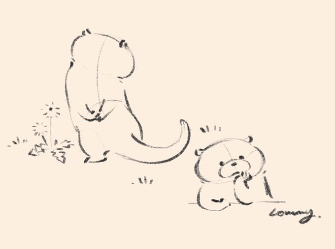 落書きのカワウソ 