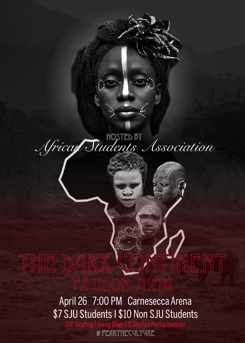 ASAStjohns's tweet photo. We Invite you to The Dark Continent: The African Student Association’s 14th Annual Fashion Show. Come correct when you approach the African Witch for you won’t like it when she is angry. Beware of what is in store on Friday, April 26th in Carnesseca Arena. 
1:1 GUEST POLICY https://t.co/UjzoF8uGuG