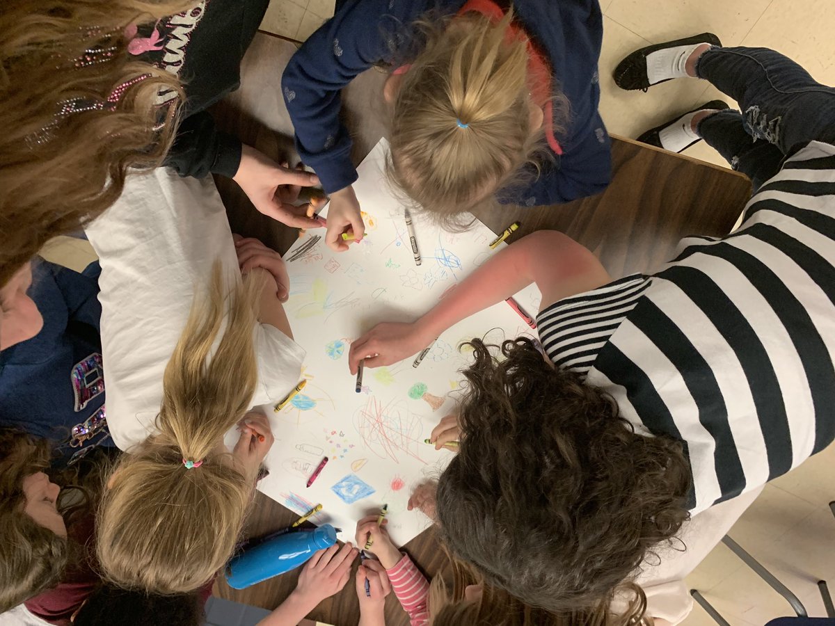 BrantHillsPS's tweet photo. Hawks groups for #EarthDay as student learn more about the environment and each class participating in the @crayola #colourcycle to recycle old markers instead of them ending up in the landfill https://t.co/xIW2CxTslw