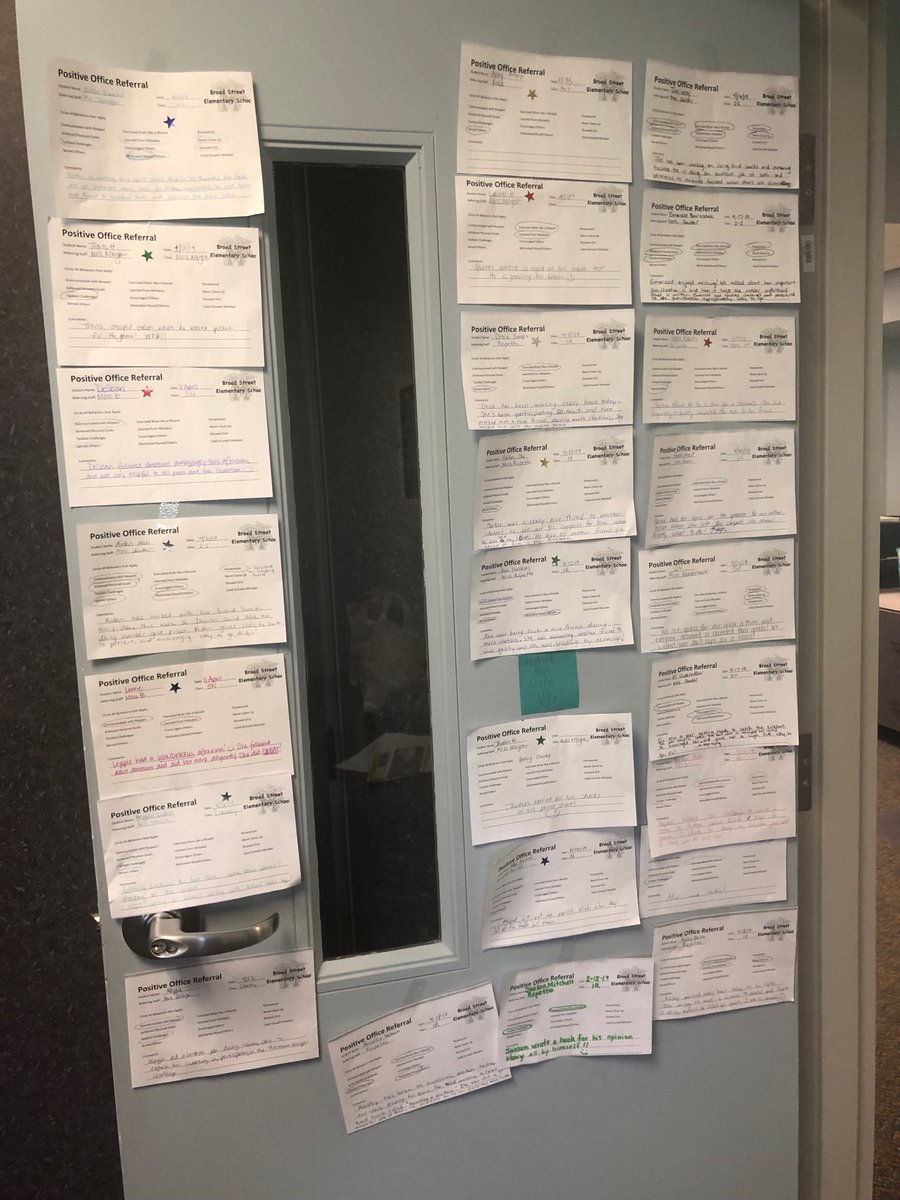 stacyandbob1's tweet image. I challenged the students at BS to fill my door with positive office referrals. They are well on their way!! #masdproud