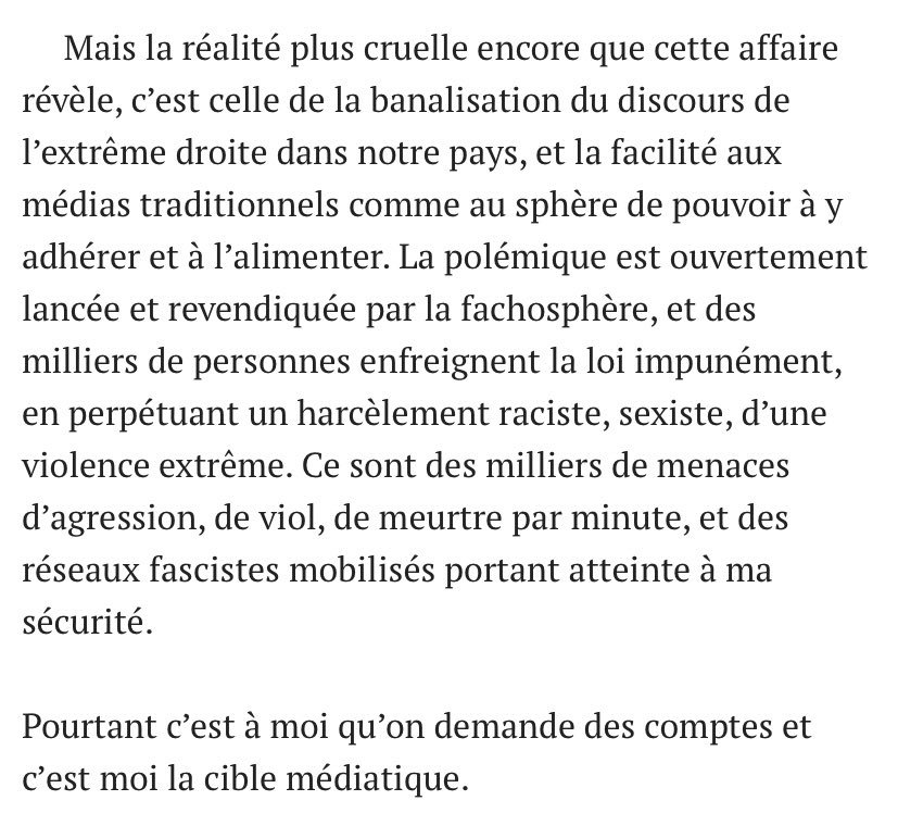MatthieuGariel's tweet photo. Depuis, la fameuse @arzengels dont le nom est #HafsaAskar, dont on a retrouvé des tas de propos racistes ... a publié un billet dans un blog que Mediapart lui a ouvert.
SPOILER : elle ne s’excuse pas et accuse l’extrême-droite ⤵️
https://t.co/gSuzeDOae7 https://t.co/L5TUz5E2DO