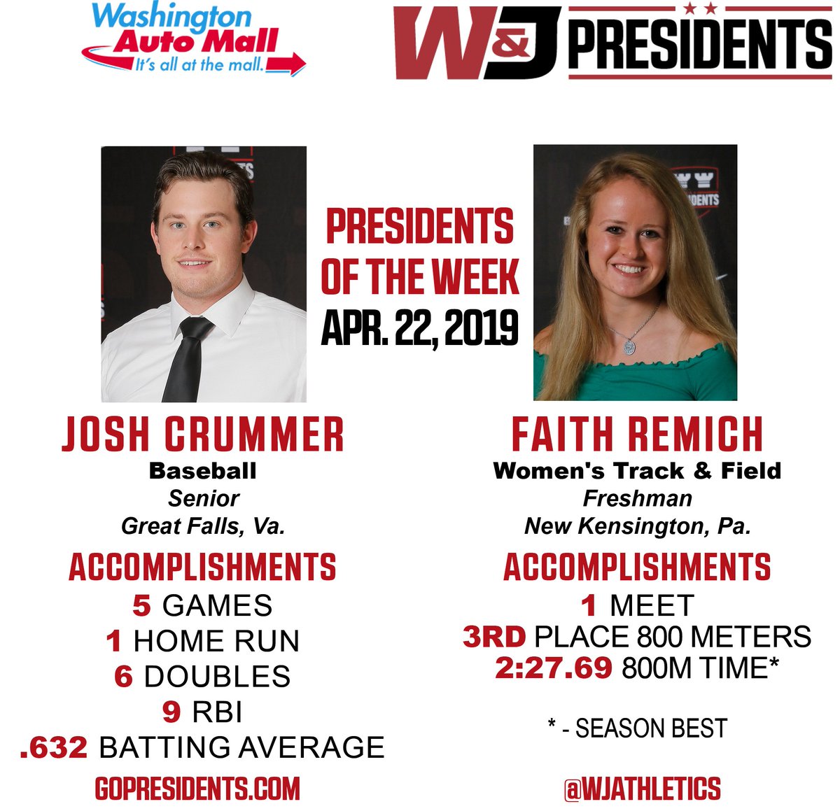 Washington & Jefferson Athletics tweet media