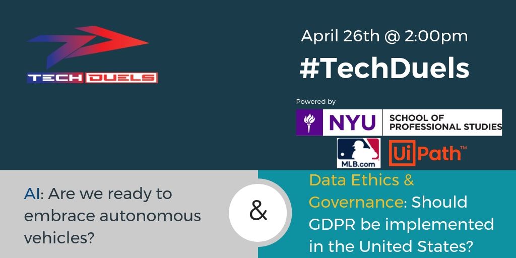 Join in the tech event of the quarter with #TechDuels, hosted this time at <a href="/NYU/">Nancy</a>. We have great food, access to industry professionals, and some solid topics to learn...all FREE thx to sponsors this time around. buff.ly/2IODNDb

#NYC #NYTech #WomeninTech #startups