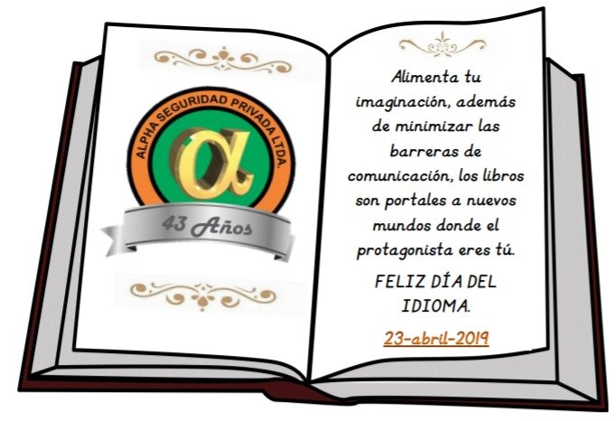 AlphaPrivada's tweet image. #Diadelidiomaespanol  #DiaInternacionalDelLibro #23deAbril #Seguridad Feliz #DiadelIdioma les desea alpha seguridad 📖