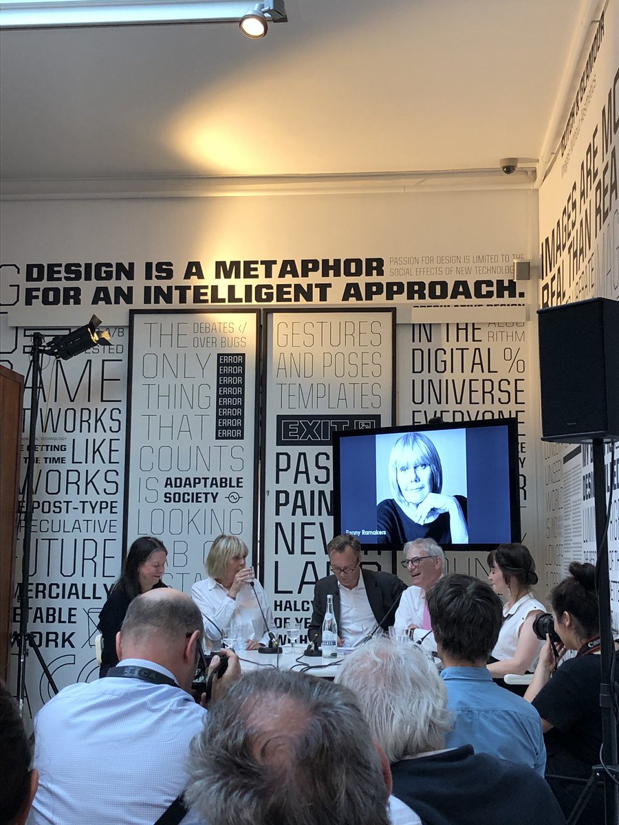 IngridWacht's tweet photo. #Bookpresentation #RethinkingDesign ‘Renny Ramakers is a catalyst that makes design happen’ says @aaronbetsky Renny: ‘Design is much more than a product, it can stretch all over the world’. Design by @irma_boom @Rennydroog Space design by @miekegerritzen https://t.co/YBgbh06INP