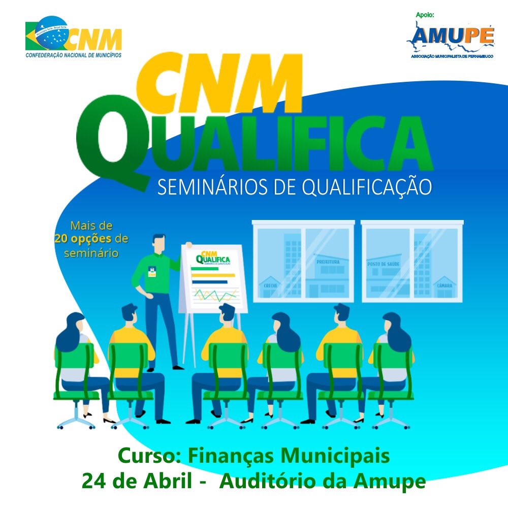 amupeoficial's tweet photo. Técnicos em finanças municipais são o público alvo do mais novo curso da @portalcnm Qualifica em parceria com a Amupe, a ser ministrado amanhã (24), das 8h às 17h, na sede da instituição, na Avenida Recife 6205, bairro de Jardim São Paulo. #amupe #municipalismo #finanças #cnm https://t.co/DXrObgzfhQ