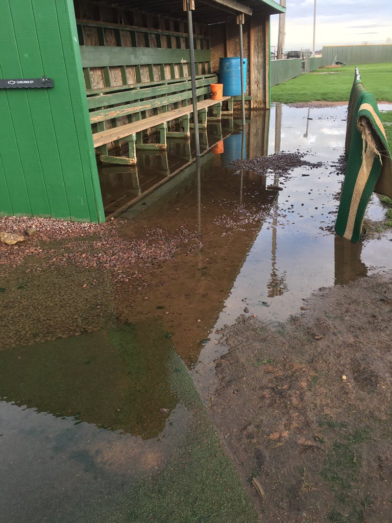 chargerbb_1's tweet photo. Today’s game is postponed. Too much water on Renner field. Next game is this Wednesday @ 5:30. Pray for sunny skies and a breezy day. https://t.co/5cf9n0QX64