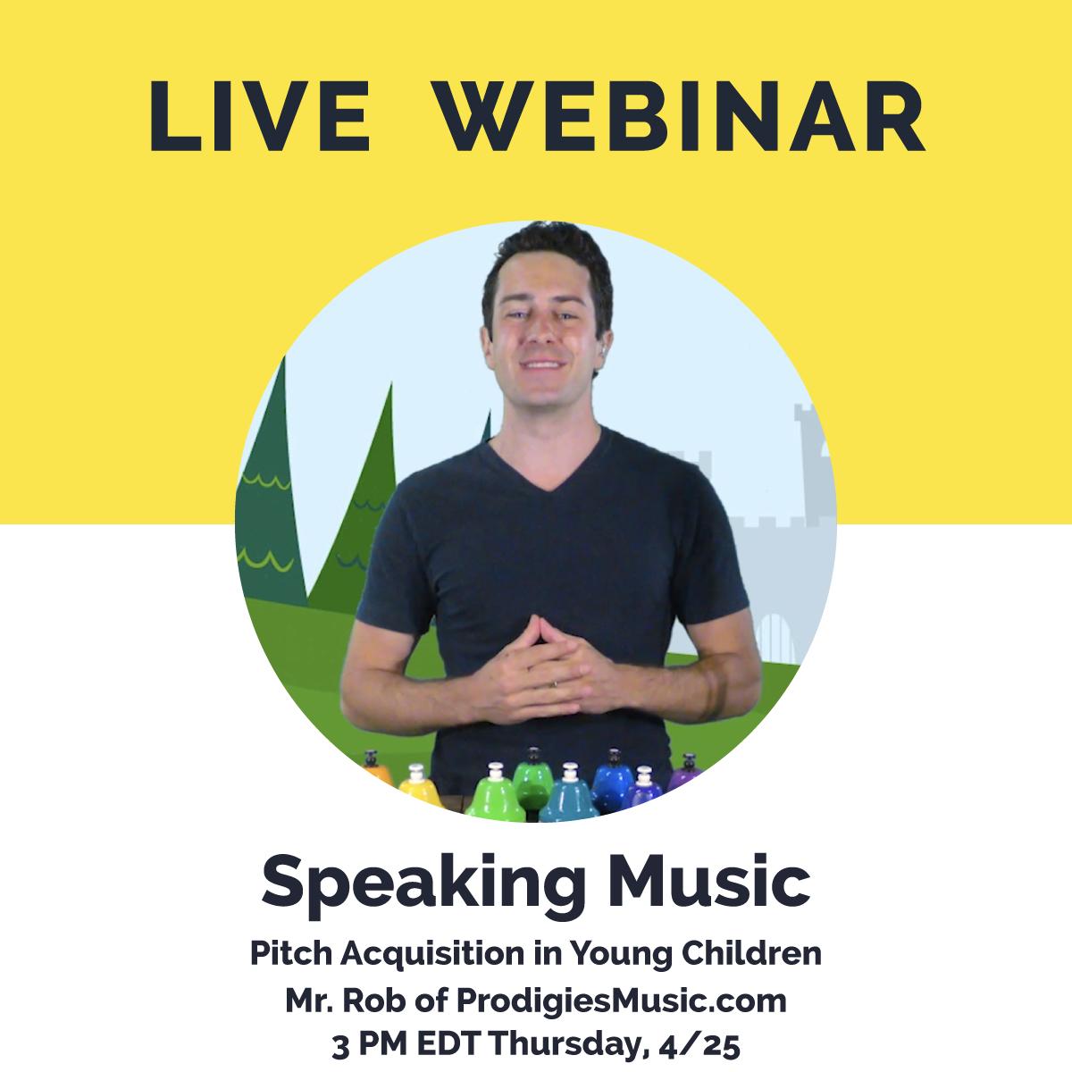 Free Online Training Thursday at 3 PM ET: Speaking Music: Pitch Acquisition in Young Children
prodigiesmusic.com/webinar-sign-u…