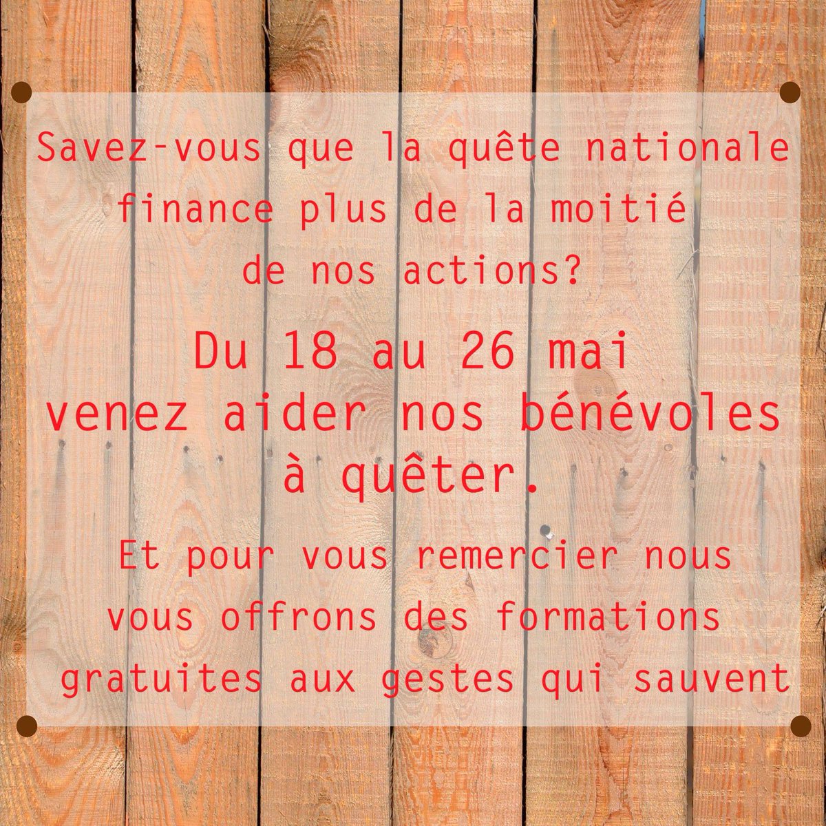 Et si vous nous aidiez à quêter quelques heures entre le 18 et 26 mai? Envoyez-nous un message 👉🏻ul.paris19@croix-rouge.fr
#QueteNationale #Paris19 #CroixRouge #Solidarite #Humanitaire #Associations #Secourisme #Gratuit #Merci