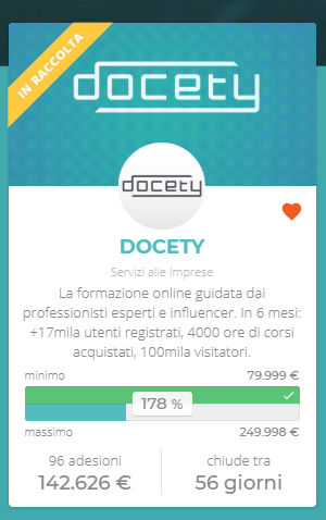 docety_it's tweet photo. #Docety raccoglie 140.000€ in soli 6 giorni di #equity #crowdfunding su @mamacrowdcom ! https://t.co/b0Qi2NENpG