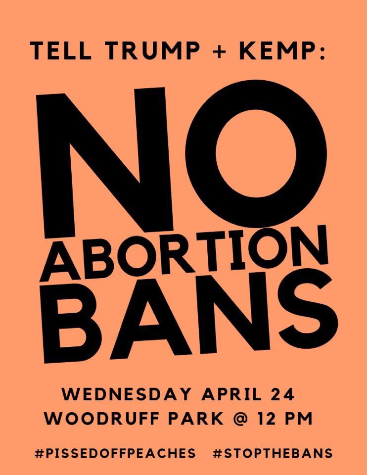 SisterLoveInc's tweet image. Join us and other RJ organizations to tell our elected officials that we don’t support abortion bans, both in Georgia and across the country. #PissedOffPeaches #StopTheBans
