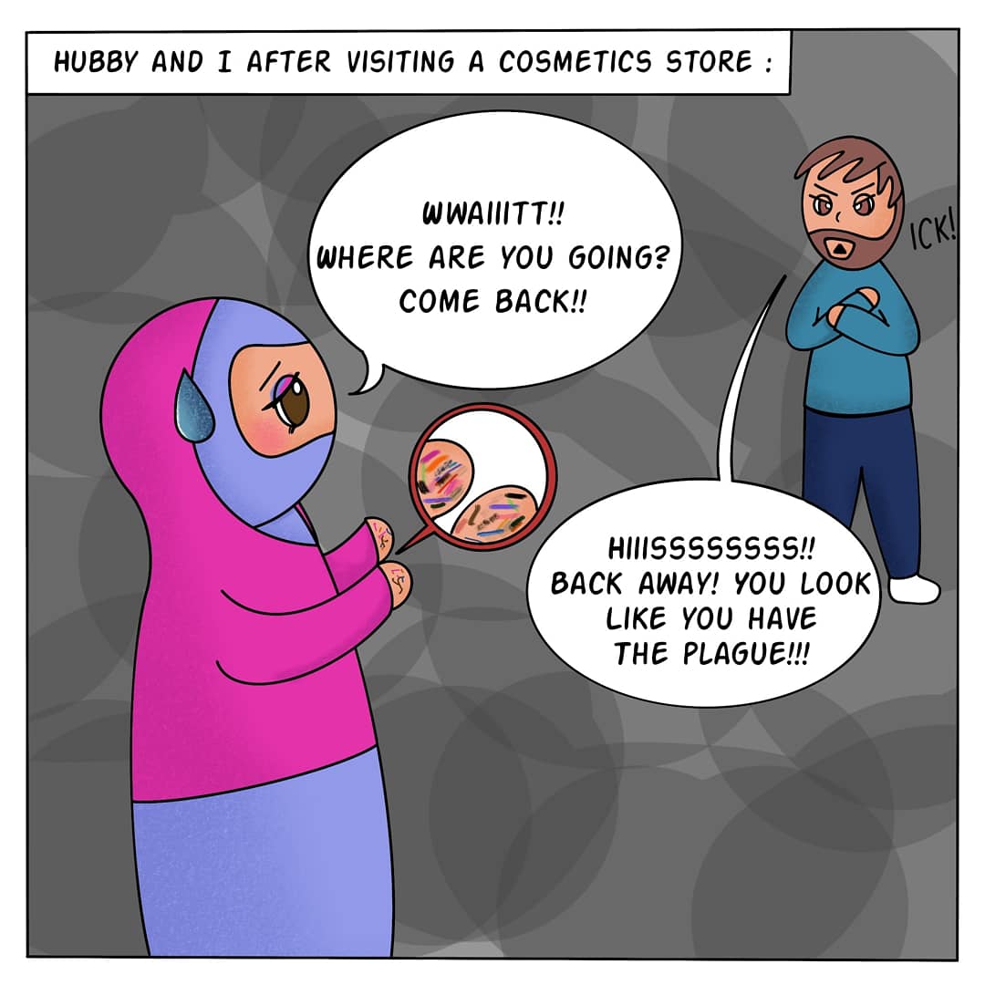 I mean, how else am I gonna know how the color looks against my skin 😇??? 💄💄💄
.
.
.
#Geekaabi #GeekGirl #Geek #GeekyGirl #Gamer #GamerGirl #Makeup #Cosmetics #MUA #Muslim #MuslimFunny #Funny #Hijabi #Artist #Webcomics #Webcomic #Webtoon #DigitalArt #Procreate #Art #Toronto