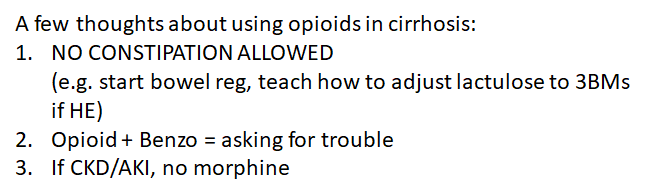 Morphine metabolism data hilights challenges in predicting the response & risks of anyin  #cirrhosisDon’t use opioids if you can avoid them. But sometimes u need em (e.g.fractures, hcc w/mets) Start low/go slo. Choose med w/care. Fig1:  https://aasldpubs.onlinelibrary.wiley.com/doi/full/10.1002/cld.711Fig2: Thoughts