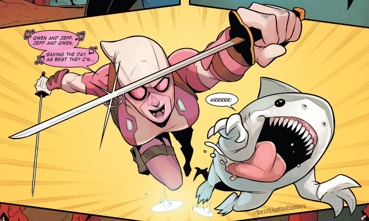 GManFromHeck's tweet photo. Best New Spin-Off Series I Wish Would Happen - The Unbelievable #Gwenpool and Jaunty #JeffTheLandShark

#BestStuffInComics #Marvel #WestCoastAvengers
https://t.co/2lN48E6hRF https://t.co/FsIqgqLu9d