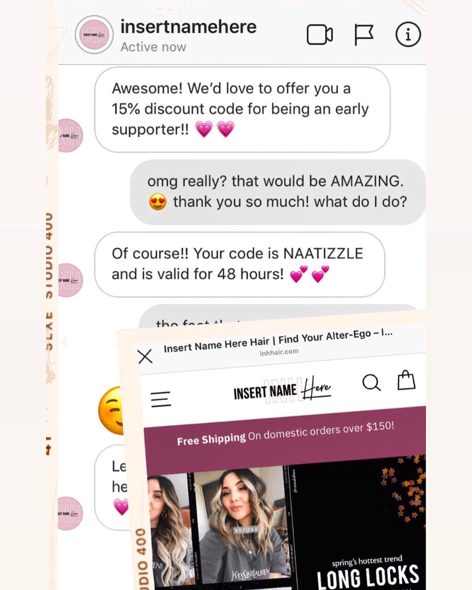 naatizzle's tweet image. ❗️PSA: I HAVE A DISCOUNT CODE FOR @INHHair ! 😱
YES, I'm talking about that well-known brand you see all over social media. If you've been wanting one, now is the time! 🤩
✨ CODE: NAATIZZLE for 15% OFF ✨
• VALID FOR 48 HOURS ONLY • 

#insertnamehere #inhhair #inhbabe