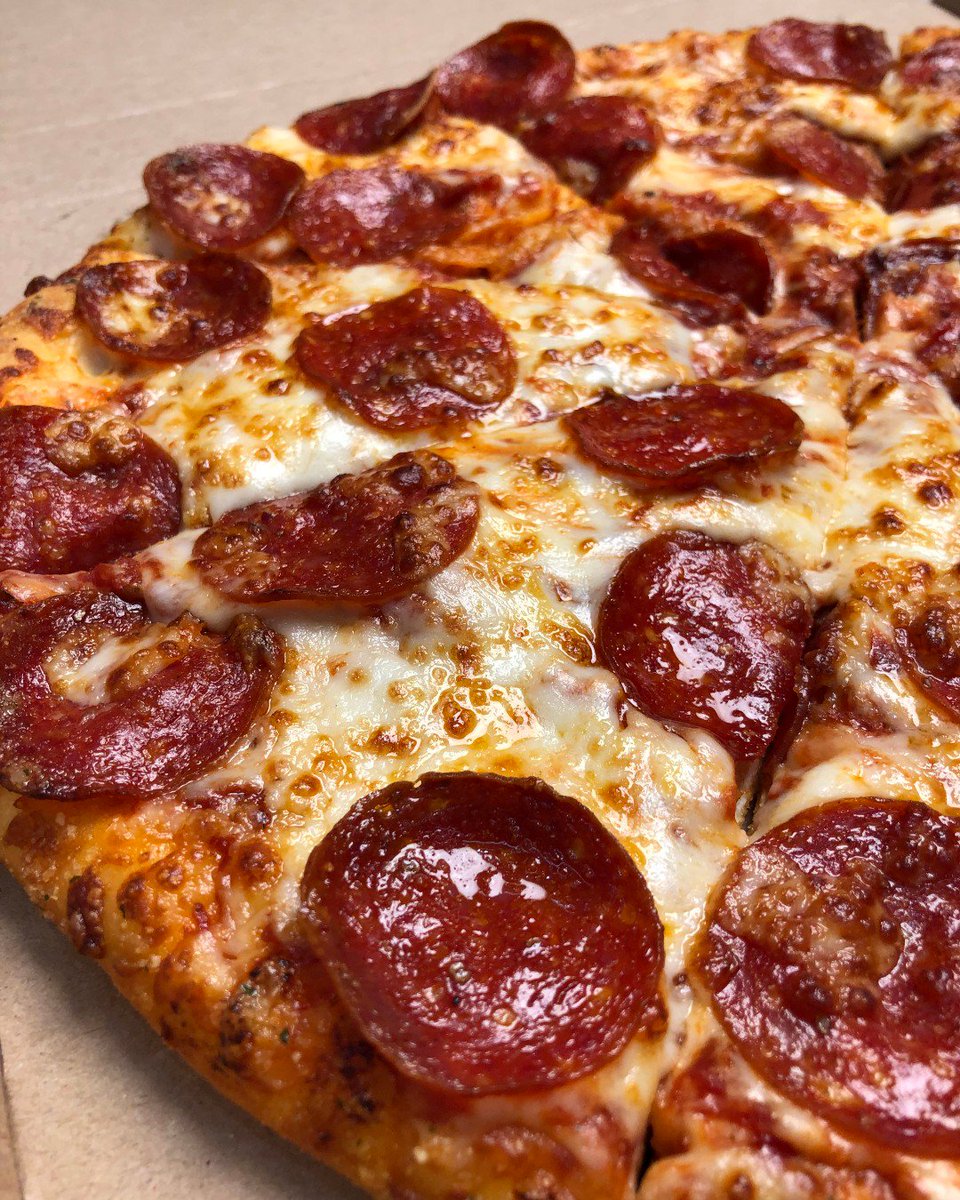 dominos's tweet photo. Our idea of a pep talk =  talking about ordering pepperoni pizza. Just saying. https://t.co/xWuPNWkQxm