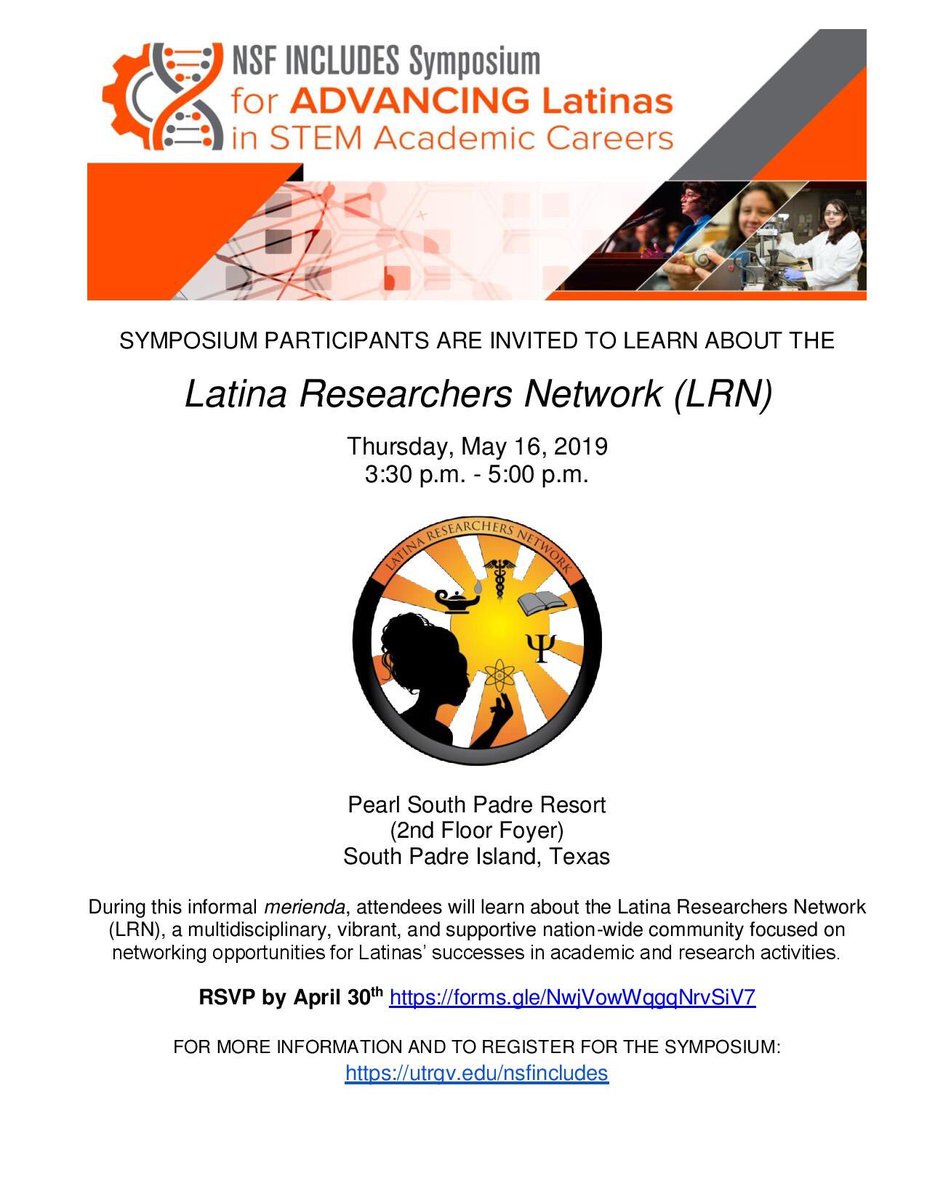 Texas! Join us for a Latina Researchers Network <a href="/LatinaRAS/">Latina Researchers</a> Merienda on May 16th to kick off #NSF_INCLUDES_Latinas Symposium, featuring Dr. @AndiGuajardo <a href="/NSFINCLUDESHub/">NSF INCLUDES Hub</a> <a href="/Marietmora/">Marie Mora</a> <a href="/Alaqubbaj/">Ala Qubbaj</a> <a href="/LAREDEvaluators/">LA RED Evaluators</a>