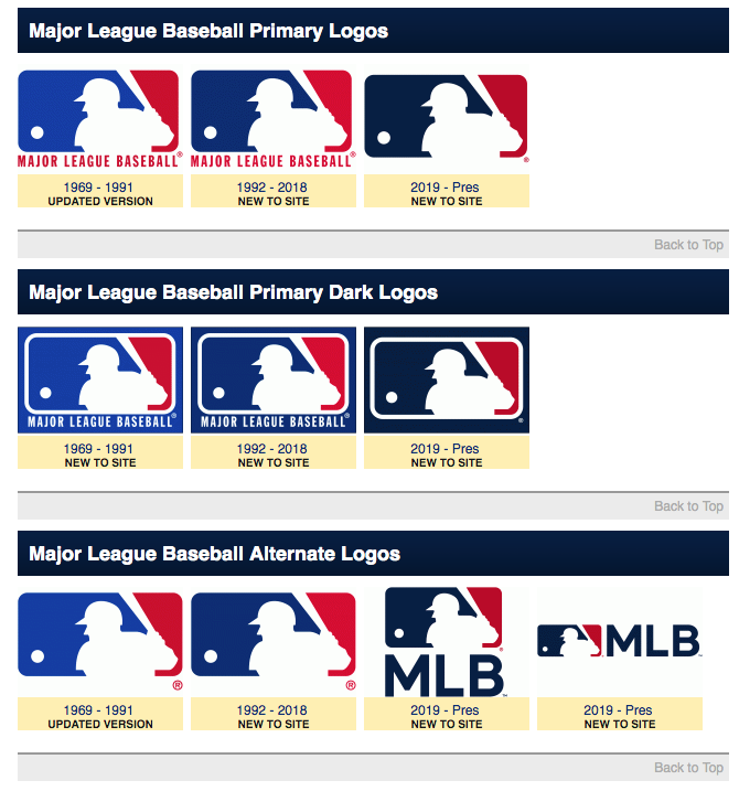 Chris Creamer on Twitter: "Today's MLB logo news a good excuse to go back through and really update #MLB league history https://t.co/bsWPJhJ4BX https://t.co/BaqY7NavDD" / Twitter