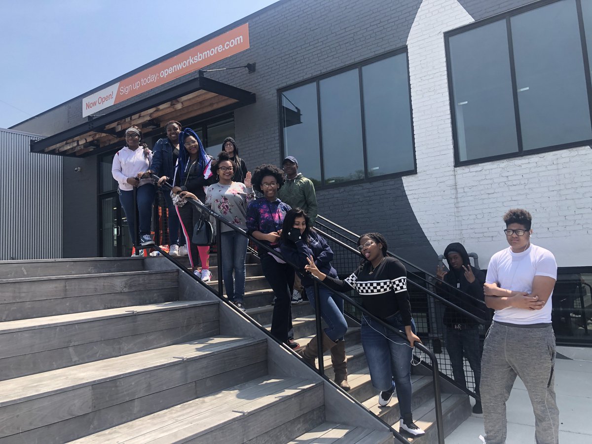 BmoreYouthArts's tweet photo. Throw back to last Thursday where we got to explore @OpenWorksBmore and all the cool things that happen inside. #springbreakbmore https://t.co/it96iUYCKX
