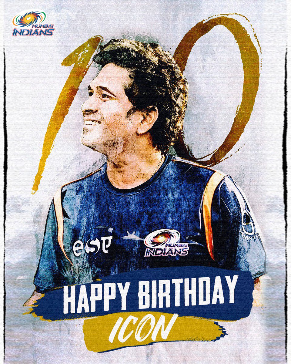 On @sachin_rt's birthday, tell us what he means to you in one word!
We'll start: G.O.A.T. 💙
#HappyBirthdaySachin #OneFamily #CricketMeriJaan #MumbaiIndians