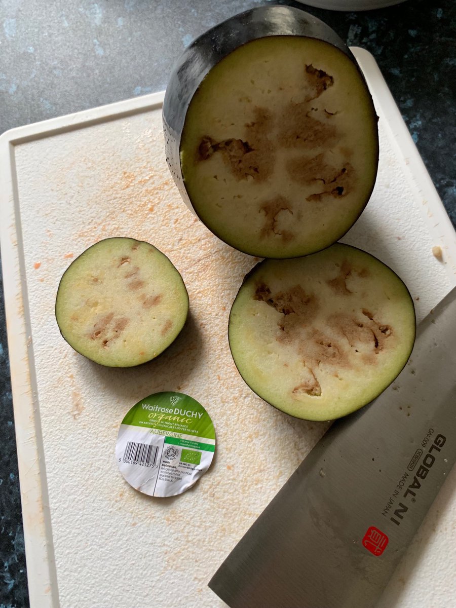 veritynash's tweet photo. ⁦⁦⁦@waitrose⁩ thanks for the mouldy aubergine we bought today - another trip to the shop for dinner 🙄 time consumed, money wasted https://t.co/FlNzmonb6L