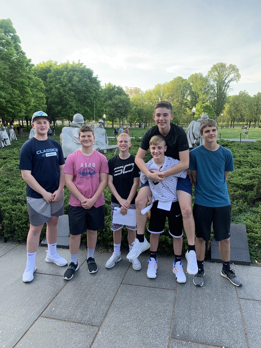 Conman13's tweet photo. @realDonaldTrump Ft. Recovery 8th graders are here to see DC this week. We’d love to stop by and visit with you! #koreanwarmemorial https://t.co/SKMYjsYwT4
